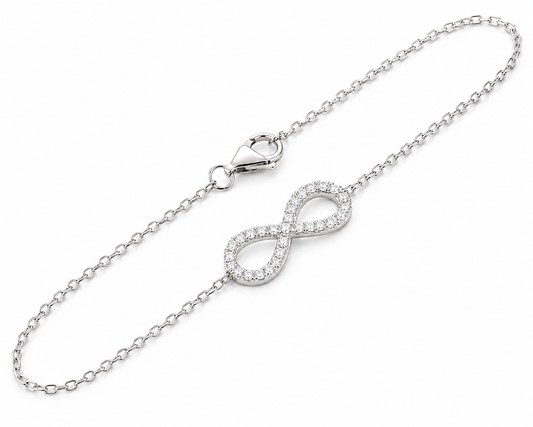 0.30ct Round Lab Grown Diamond Infinity Bracelet in 14K White Gold