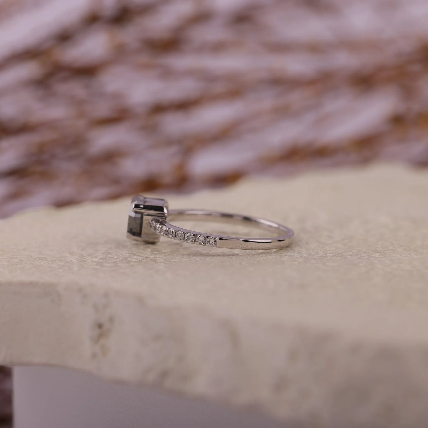 Kite Salt & Pepper Diamond Engagement Ring