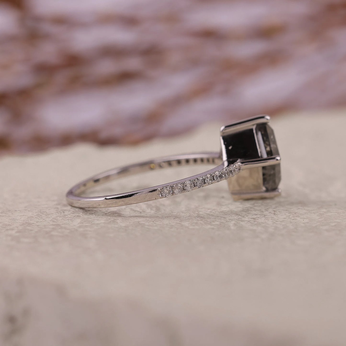Kite Salt and Pepper Diamond Engagement Ring