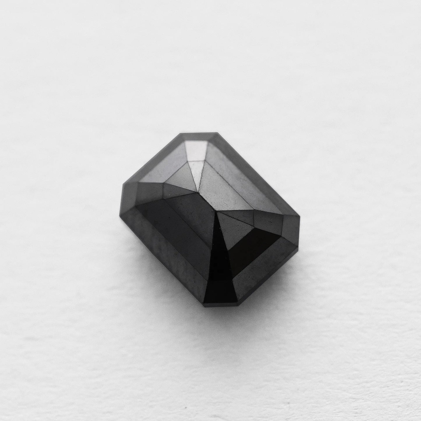 3.43 Ct Emerald Brilliant Cut Salt and Pepper Diamond