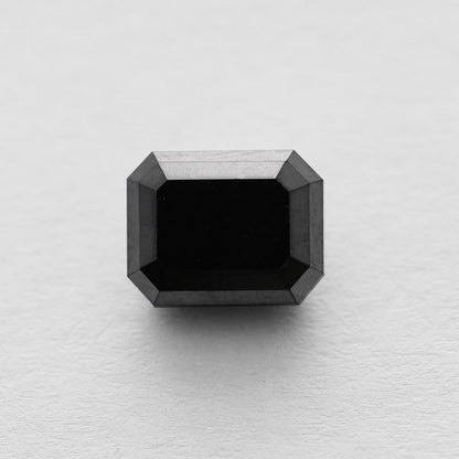 3.43 Ct Emerald Brilliant Cut Salt and Pepper Diamond