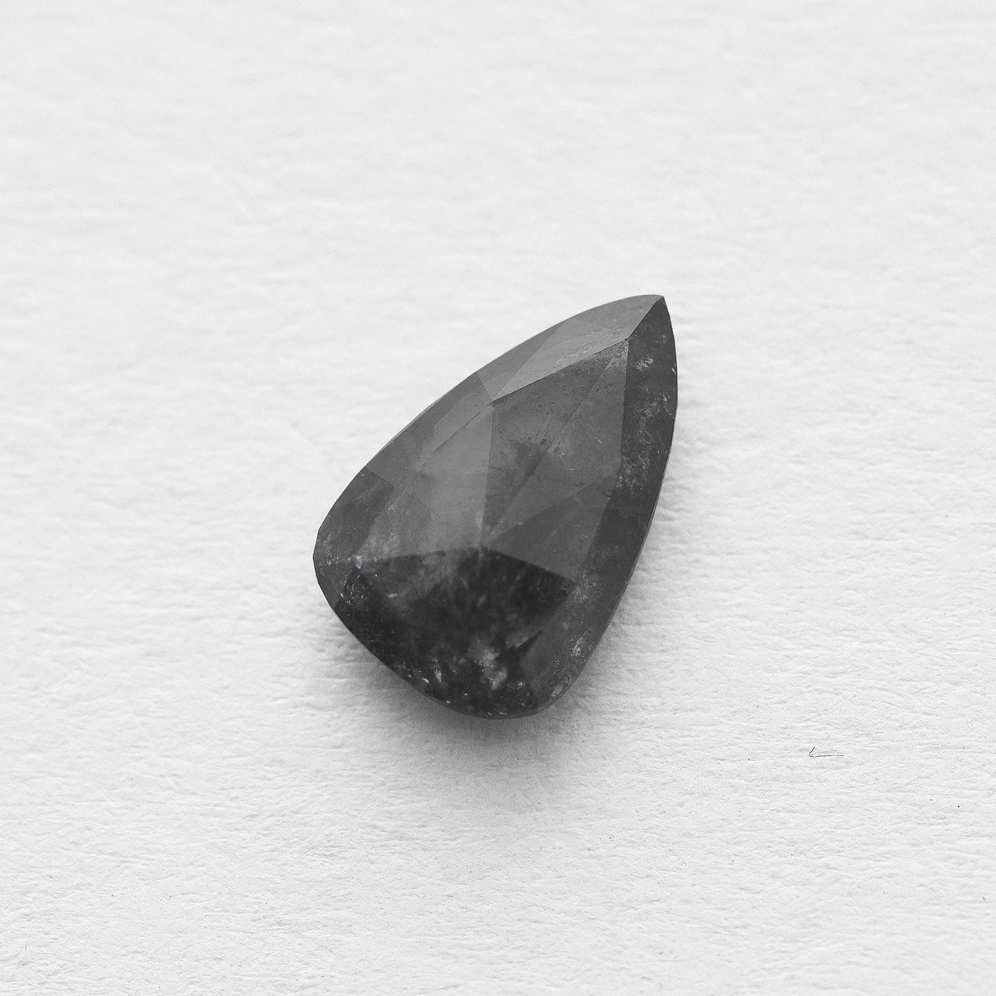 1.28 Ct Pear Brilliant Cut  Salt and Pepper Diamond