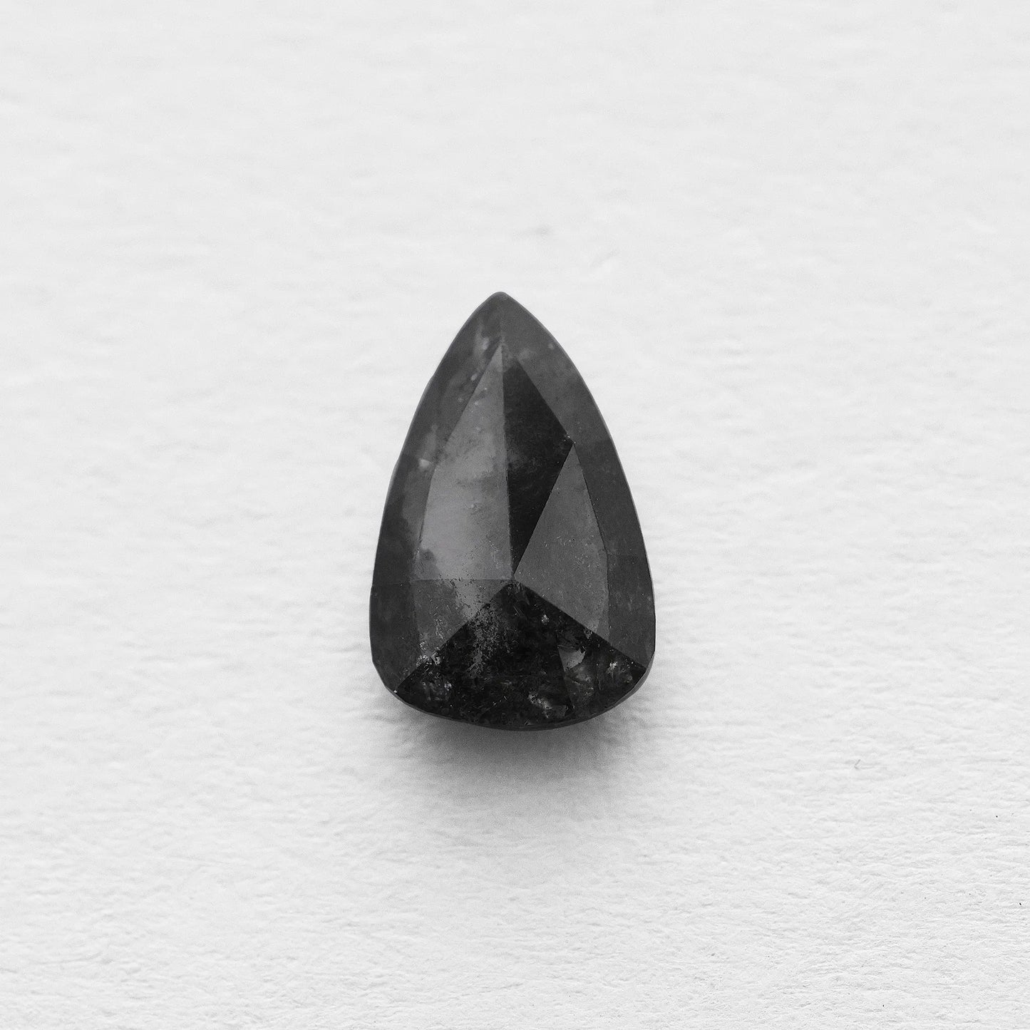 1.28 Ct Pear Brilliant Cut  Salt and Pepper Diamond