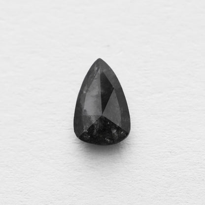 1.28 Ct Pear Brilliant Cut  Salt and Pepper Diamond