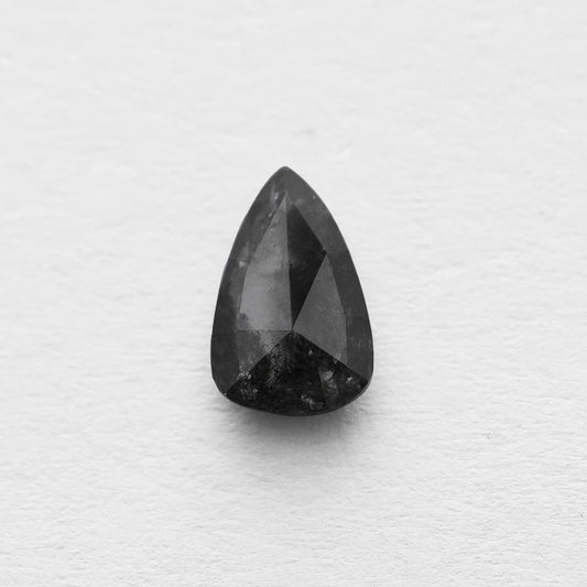 1.28 Ct Pear Brilliant Cut  Salt and Pepper Diamond