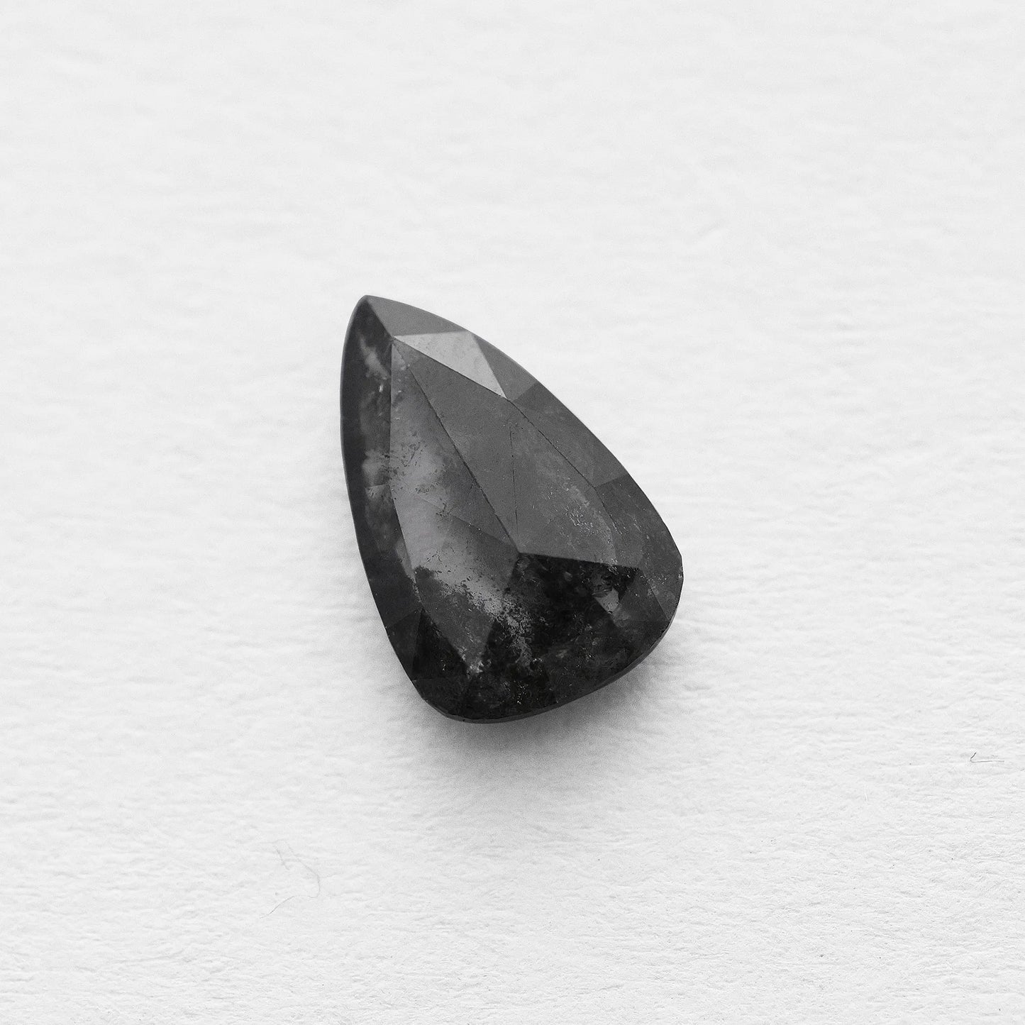 1.28 Ct Pear Brilliant Cut  Salt and Pepper Diamond