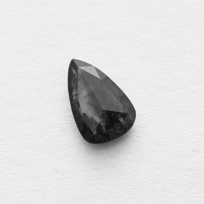 1.28 Ct Pear Brilliant Cut  Salt and Pepper Diamond