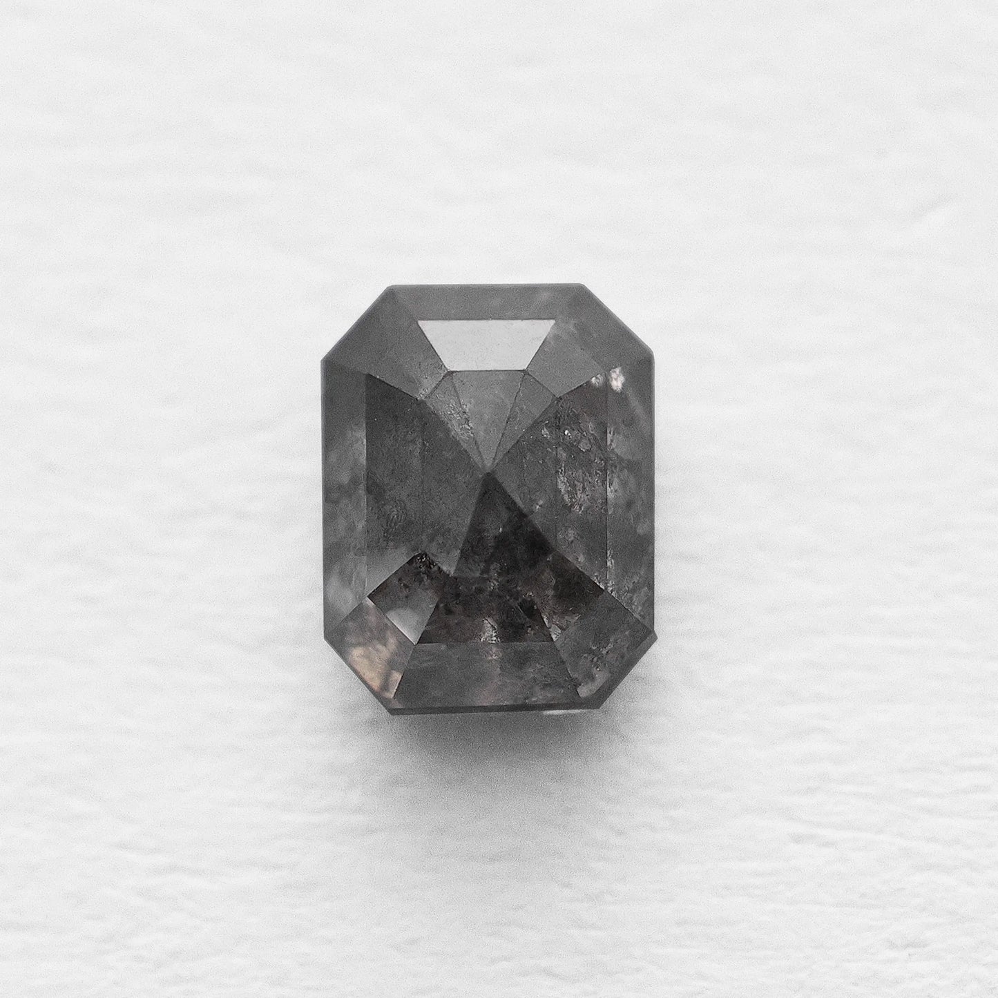 0.75 Ct Radiant  Brilliant Cut  Salt and Pepper Diamond