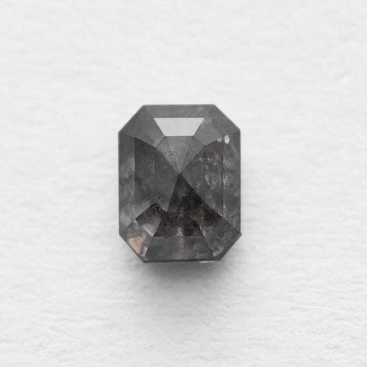 0.75 Ct Radiant  Brilliant Cut  Salt and Pepper Diamond