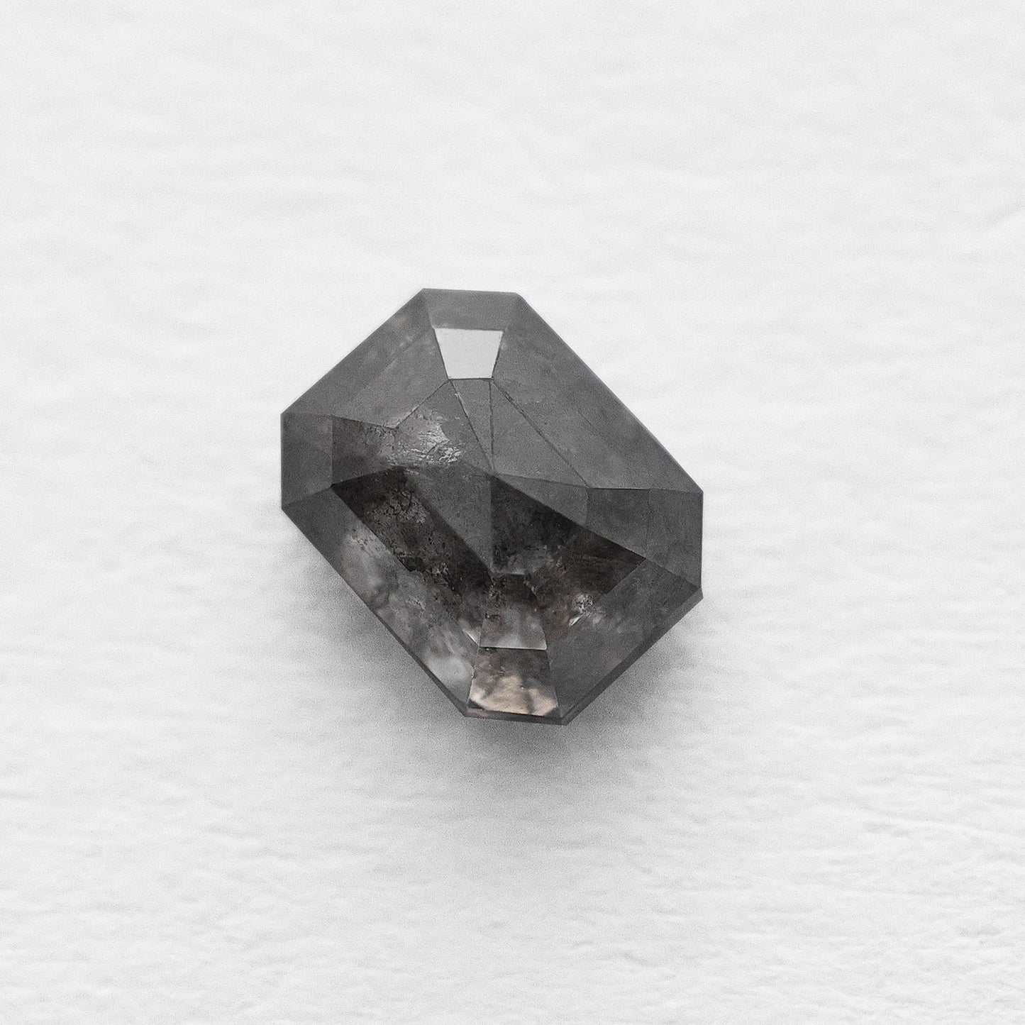 0.75 Ct Radiant  Brilliant Cut  Salt and Pepper Diamond