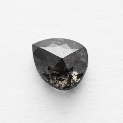0.88 Ct Pear Brilliant Cut  Salt and Pepper Diamond