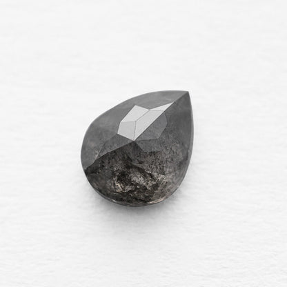 0.77 Ct Pear Rose Cut  Salt and Pepper Diamond