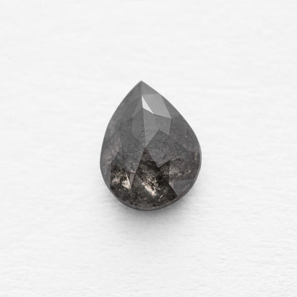 0.77 Ct Pear Rose Cut  Salt and Pepper Diamond