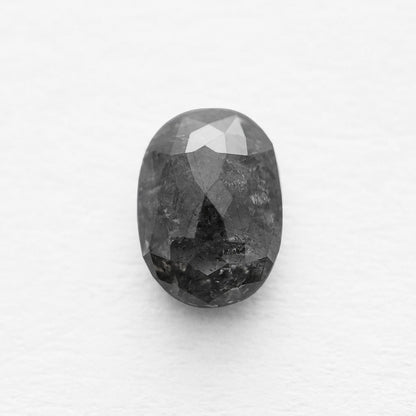 1.30 Ct Oval Brilliant Cut  Salt and Pepper Diamond