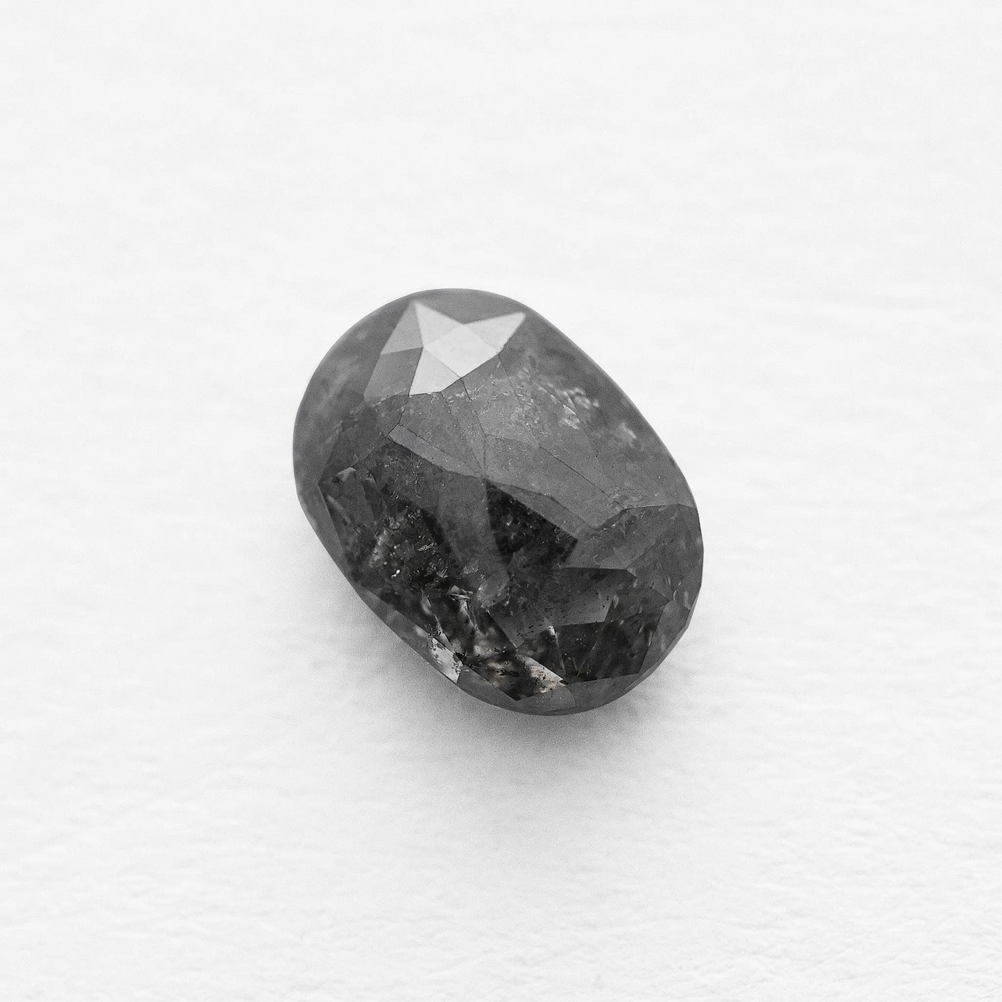 1.30 Ct Oval Brilliant Cut  Salt and Pepper Diamond
