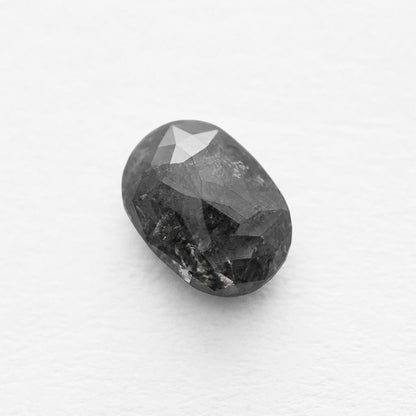 1.30 Ct Oval Brilliant Cut  Salt and Pepper Diamond