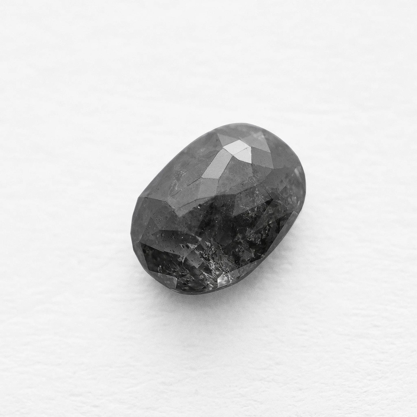 1.30 Ct Oval Brilliant Cut  Salt and Pepper Diamond