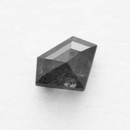 1.12 Ct Shield Cut Brilliant Cut  Salt and Pepper Diamond