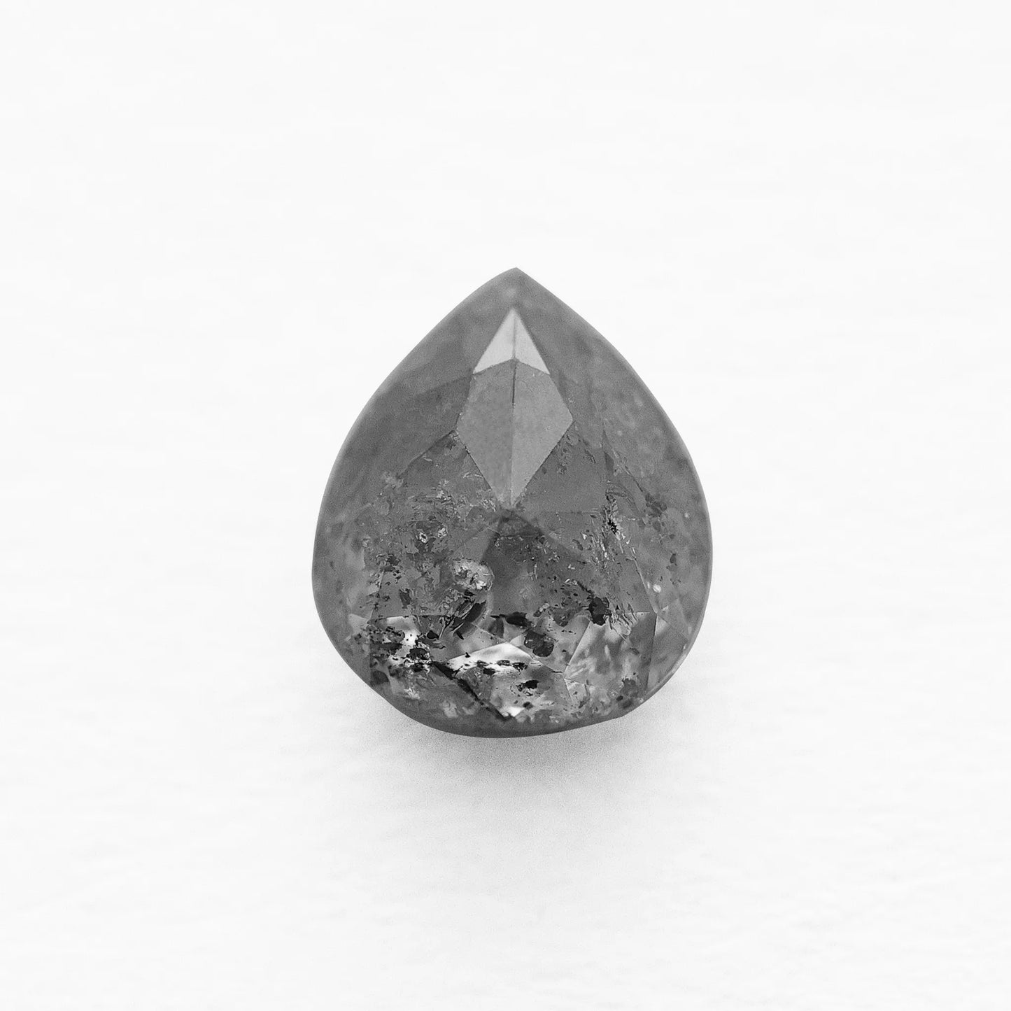 0.87 Ct Pear Brilliant Cut  Salt and Pepper Diamond