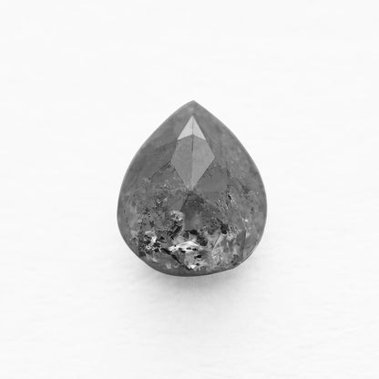 0.87 Ct Pear Brilliant Cut  Salt and Pepper Diamond