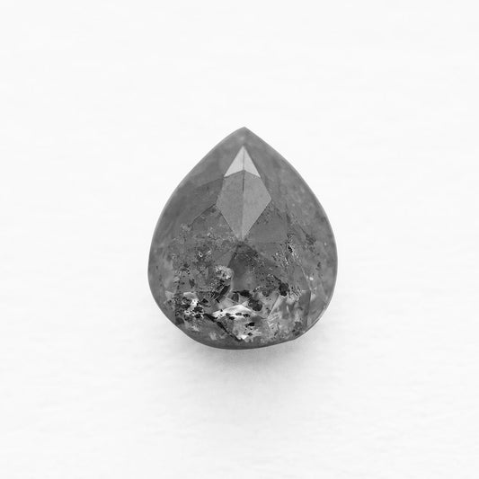 0.87 Ct Pear Brilliant Cut  Salt and Pepper Diamond