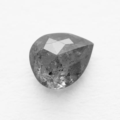 0.87 Ct Pear Brilliant Cut  Salt and Pepper Diamond