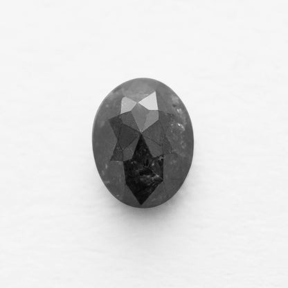 1.72 Ct Oval Brilliant Cut Salt and Pepper Diamond
