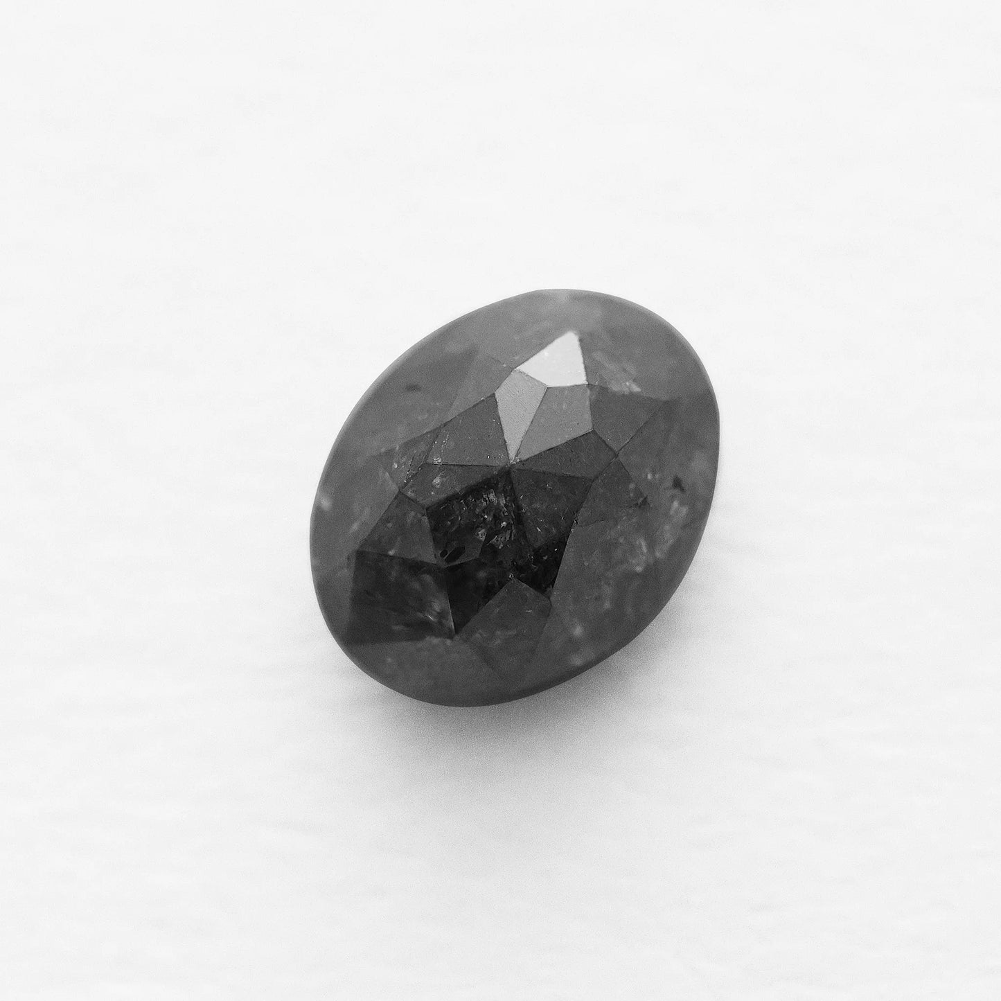 1.72 Ct Oval Brilliant Cut Salt and Pepper Diamond