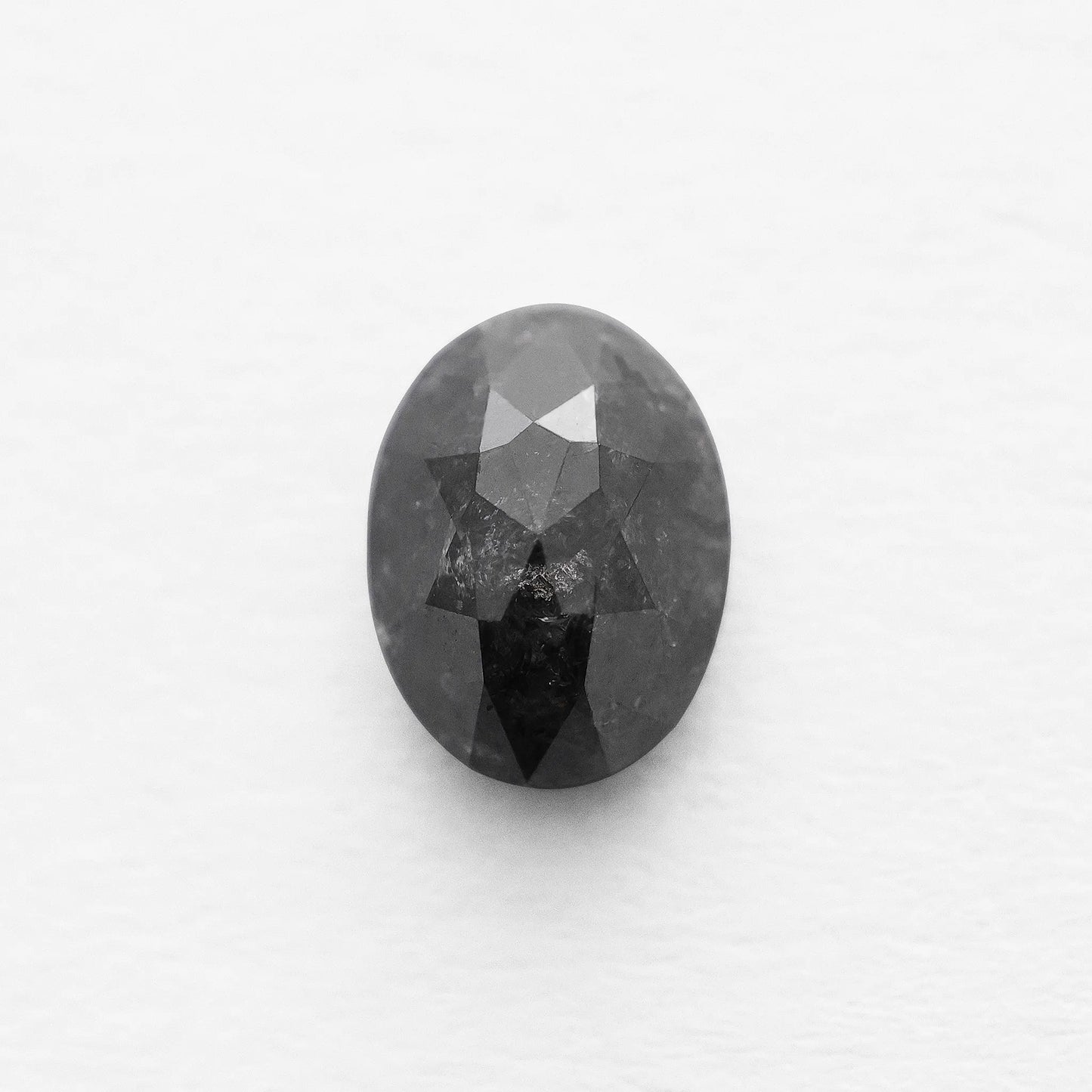 1.73 Ct Oval Brilliant Cut Salt and Pepper Diamond