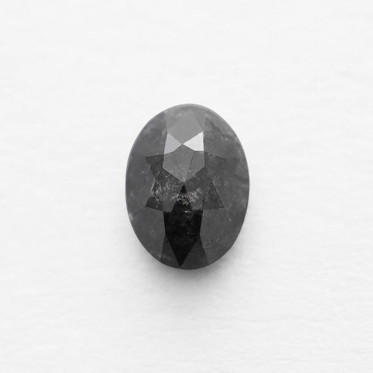 1.73 Ct Oval Brilliant Cut Salt and Pepper Diamond
