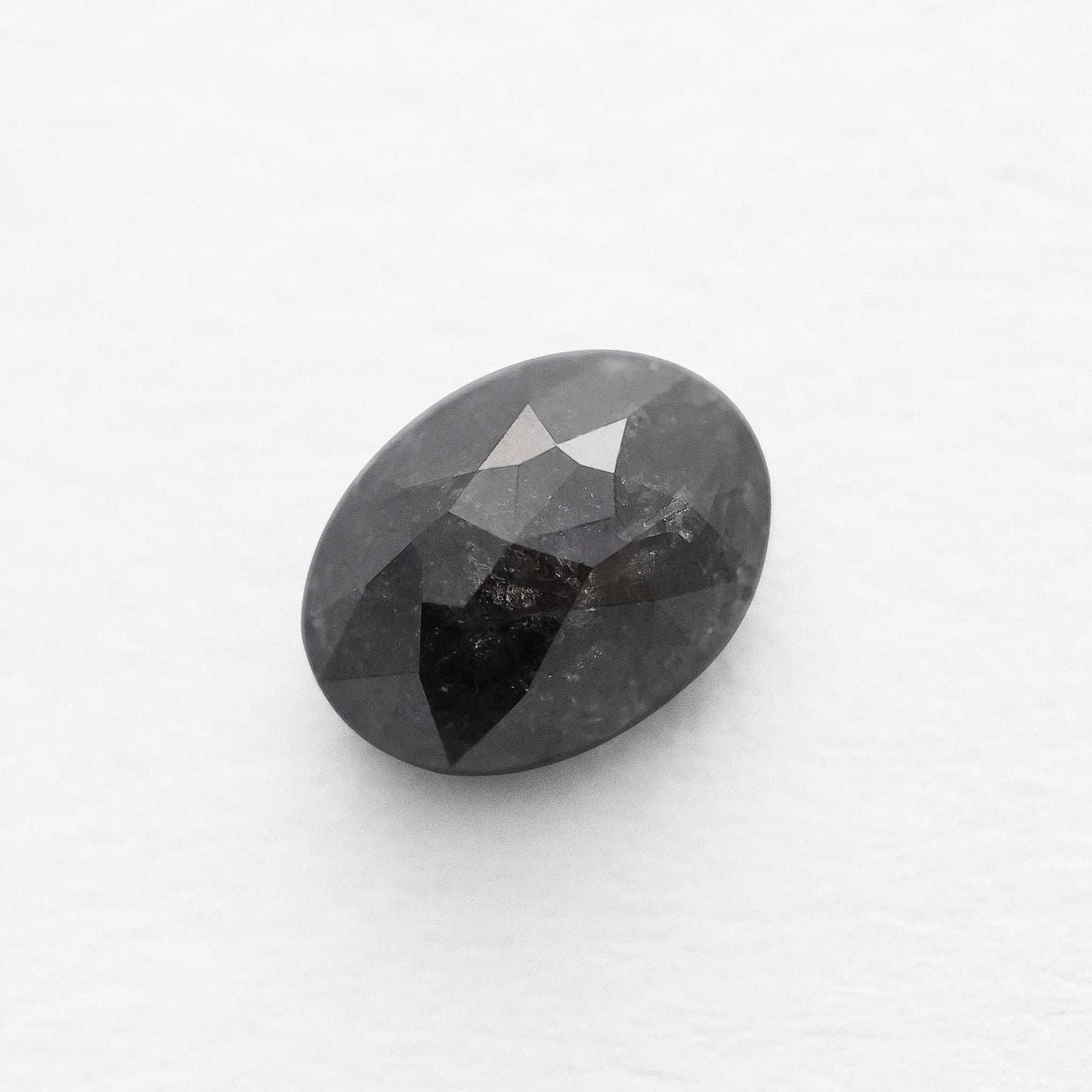 1.73 Ct Oval Brilliant Cut Salt and Pepper Diamond