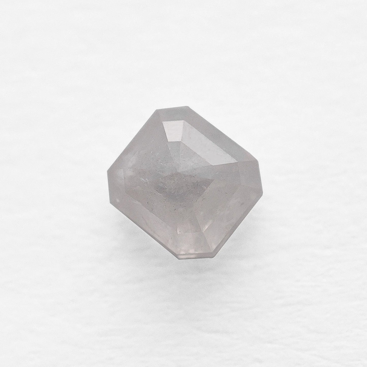 0.78 Ct Asscher Brilliant Cut Salt and Pepper Diamond
