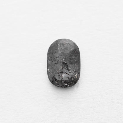 1.52 Ct Cushion Rose Cut Salt and Pepper Diamond
