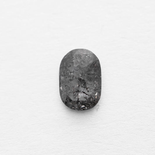 1.52 Ct Cushion Rose Cut Salt and Pepper Diamond