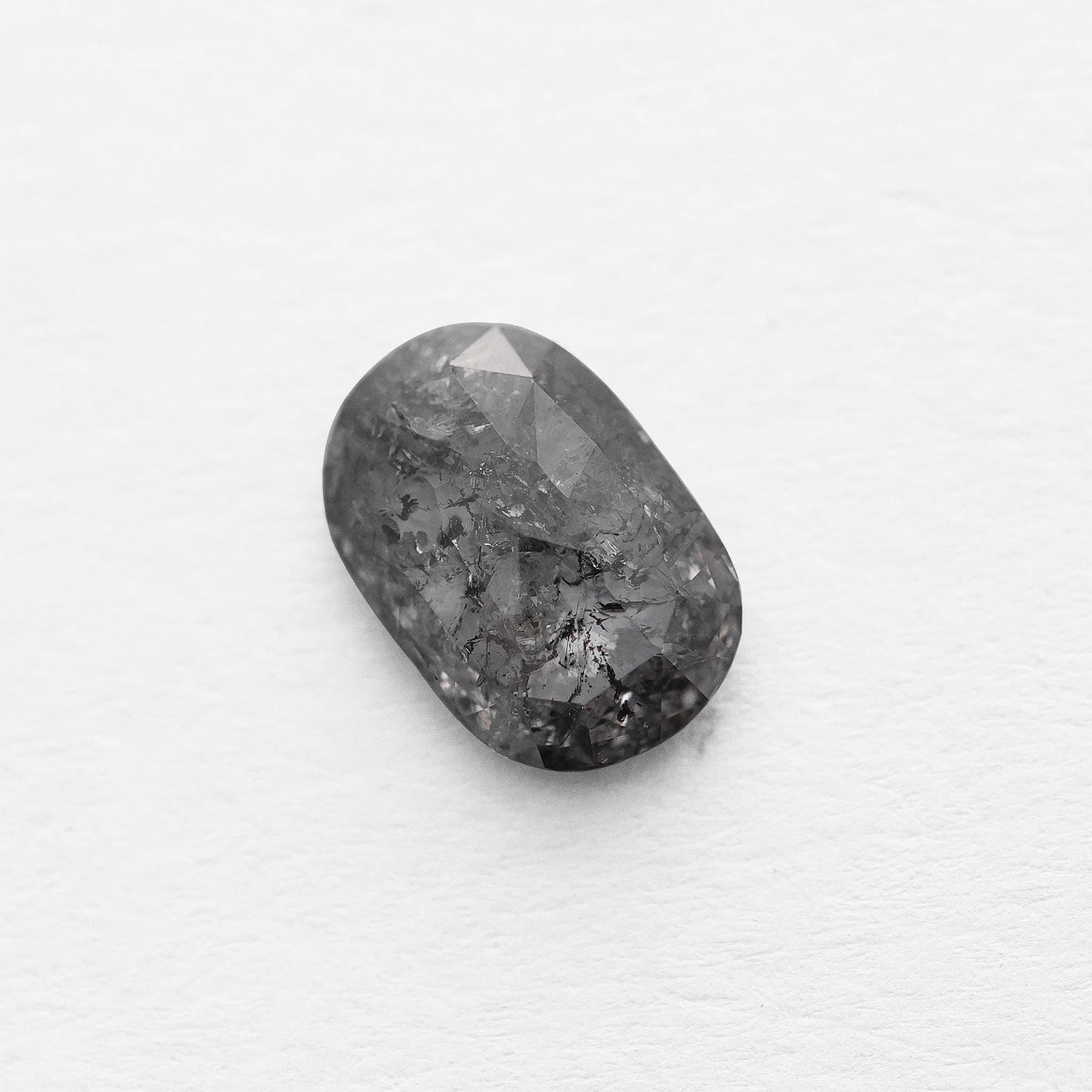 1.52 Ct Cushion Rose Cut Salt and Pepper Diamond