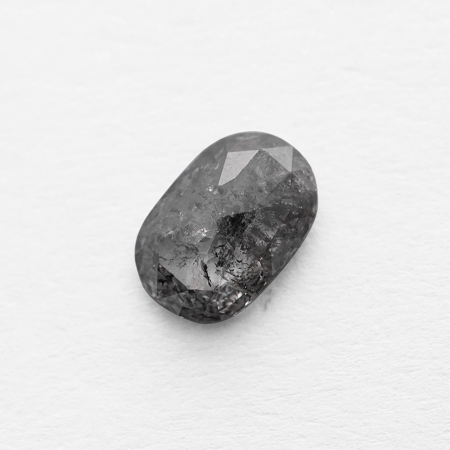 1.52 Ct Cushion Rose Cut Salt and Pepper Diamond