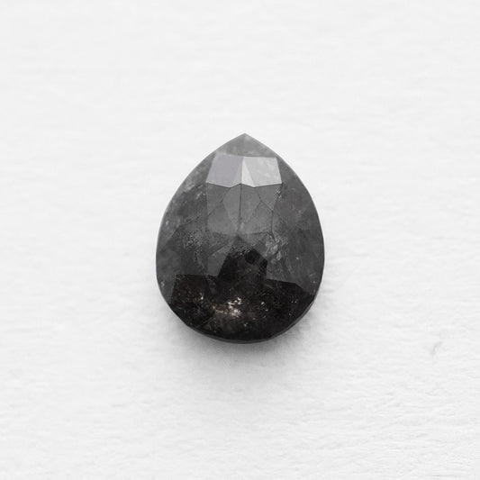 0.92 Ct Pear Brilliant Cut Salt and Pepper Diamond
