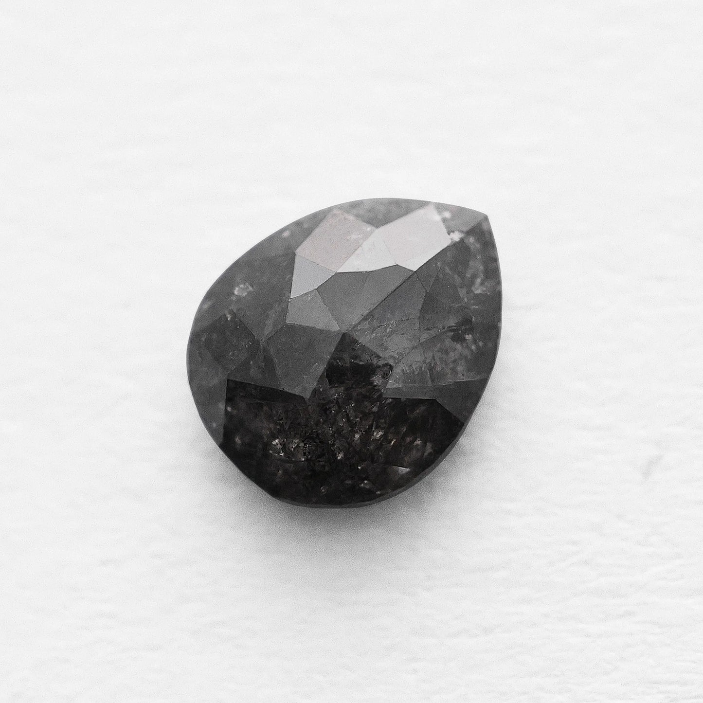 0.92 Ct Pear Brilliant Cut Salt and Pepper Diamond