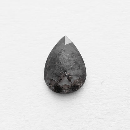0.76 Ct Pear Rose Cut Salt and Pepper Diamond