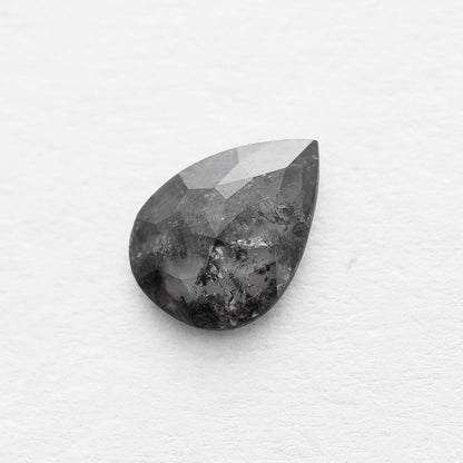 0.76 Ct Pear Rose Cut Salt and Pepper Diamond