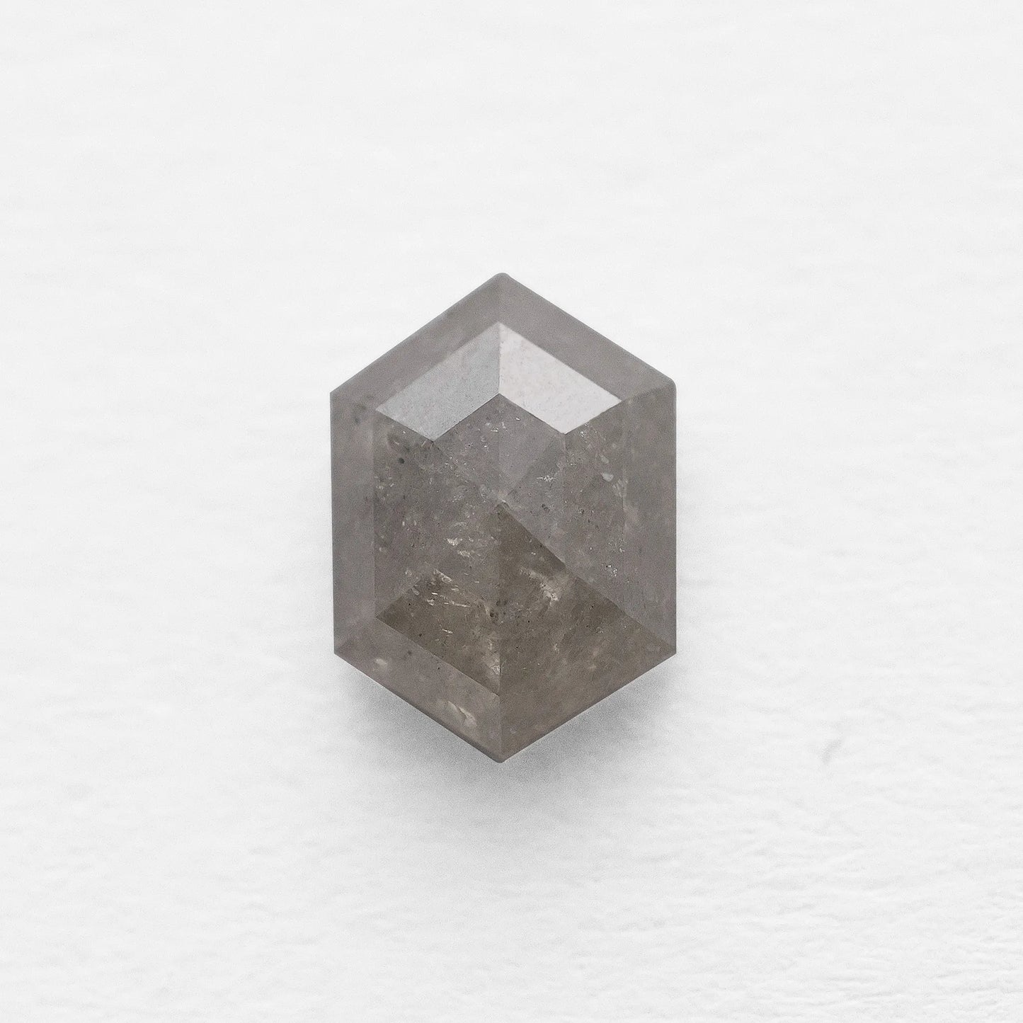 1.36 Ct Hexagon Brilliant Cut Salt and Pepper Diamond