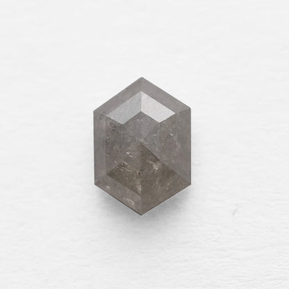 1.36 Ct Hexagon Brilliant Cut Salt and Pepper Diamond