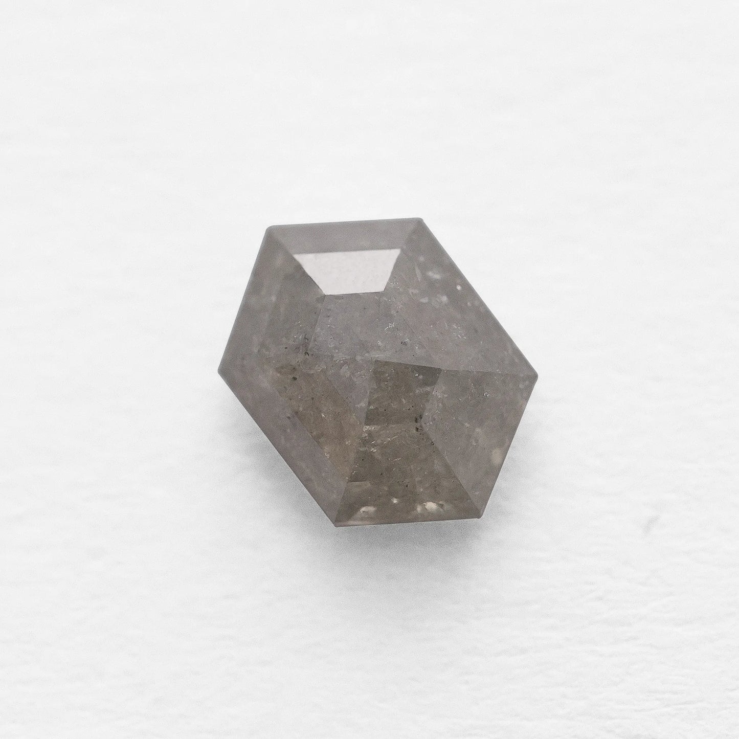 1.36 Ct Hexagon Brilliant Cut Salt and Pepper Diamond