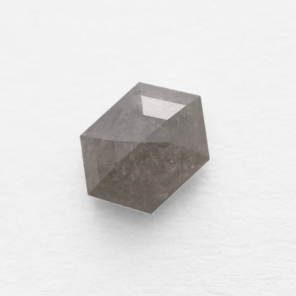 1.36 Ct Hexagon Brilliant Cut Salt and Pepper Diamond