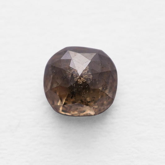 1.11 Ct Cushion Rose Cut Salt and Pepper Diamond