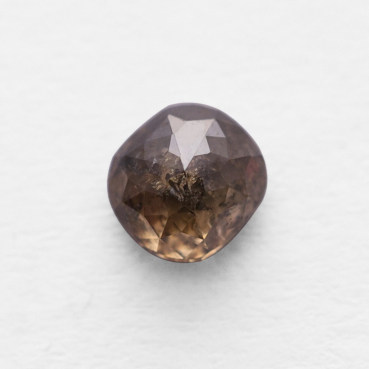 1.11 Ct Cushion Rose Cut Salt and Pepper Diamond