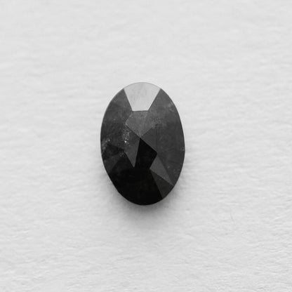 0.54 Ct Oval Brilliant Cut Salt and Pepper Diamond