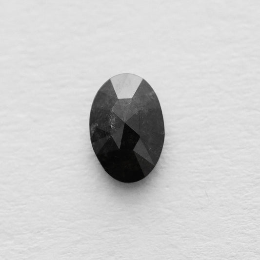 0.54 Ct Oval Brilliant Cut Salt and Pepper Diamond