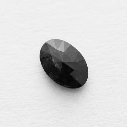 0.54 Ct Oval Brilliant Cut Salt and Pepper Diamond