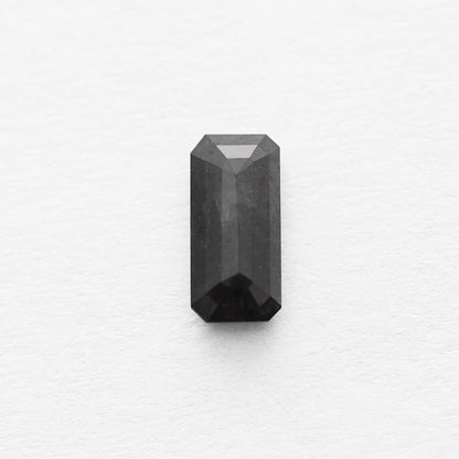 0.834 Ct Long Emerald Brilliant Cut Salt and Pepper Diamond